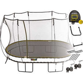 Батут SPRINGFREE овальный O77 SHAW с лестницей, корзиной для мяча, фиксаторами и колесиками